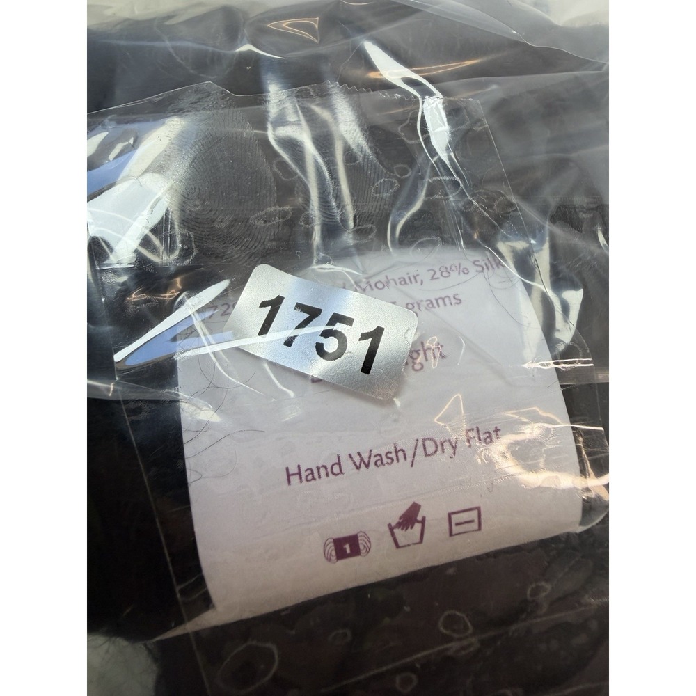 Knit Picks Aloft Mohair Silk Yarn Black Lot Of 2 Lace Weight 25 G Each - Picture 6 of 6